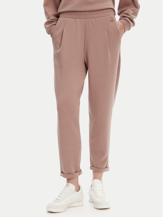 BOSS Долнище анцуг Scuba 50545648 Бежов Regular Fit за Жени цена