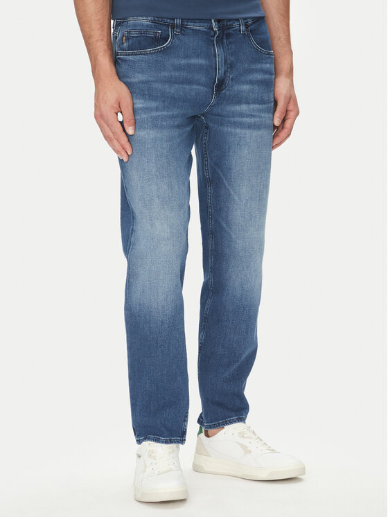 BOSS Дънки Troy Bo 50544652 Син Straight Fit за Мъже цена
