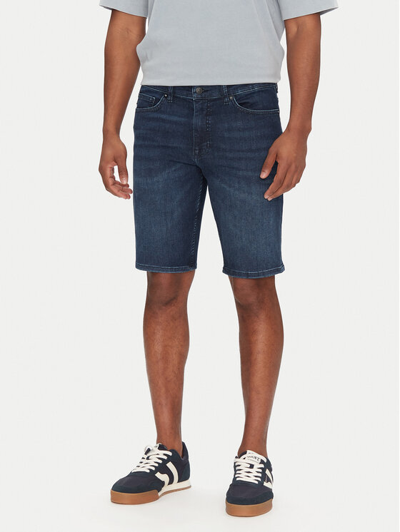 BOSS Дънкови шорти Delaware Shorts Bo 50537815 Тъмносин Slim Fit за Мъже цена