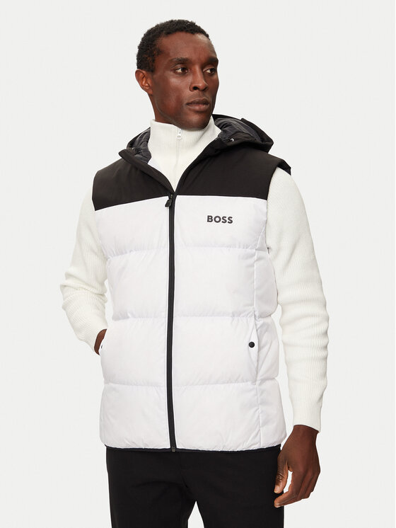 BOSS Жилетка за костюм V_Hamar 2 50522646 Бял Regular Fit за Мъже цена