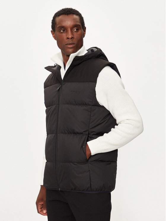 BOSS Жилетка за костюм V_Hamar 2 50522646 Черен Regular Fit за Мъже цена
