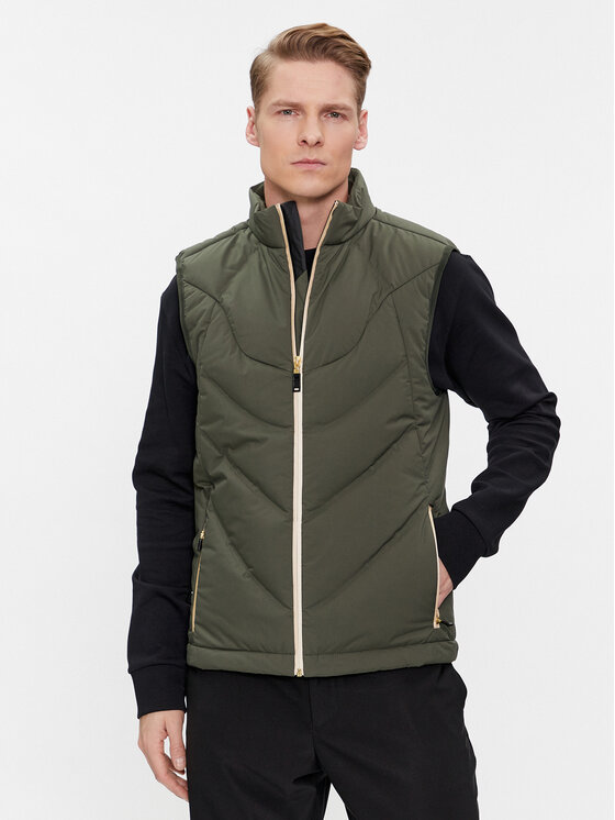 BOSS Жилетка за костюм V_Titanium 50504776 Зелен Regular Fit за Мъже цена