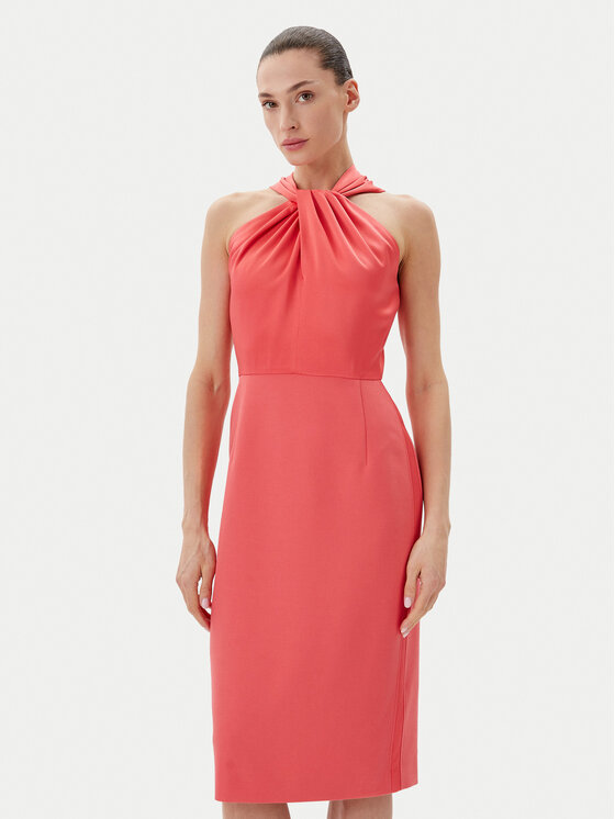 BOSS Коктейлна рокля Datinar 50538291 Коралов Slim Fit за Жени цена