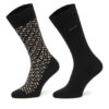 BOSS Комплект 2 чифта дълги чорапи мъжки 2P RS Monogram CC 50515141 Черен за Мъже цена