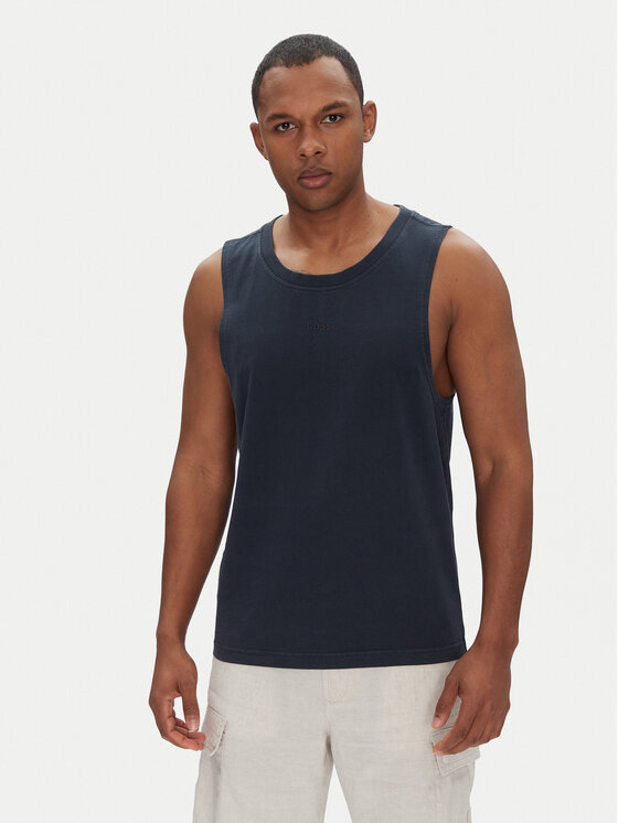 BOSS Мъжки топ 50536739 Тъмносин Regular Fit цвят на ниска цена