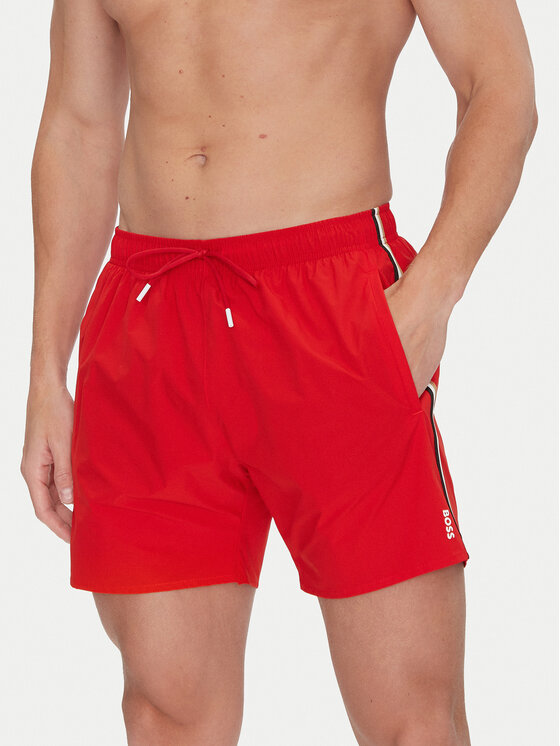 BOSS Плувни шорти Iconic 50491594 Червен Regular Fit за Мъже цена