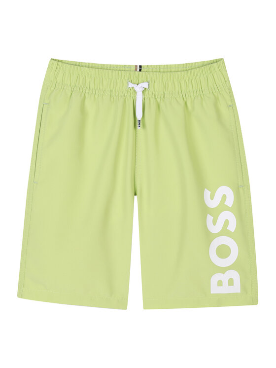 BOSS Плувни шорти J51973 D Зелен Regular Fit за Момчета цена