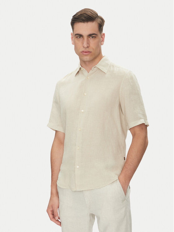 BOSS Риза 50537382 Бежов Regular Fit за Мъже цена