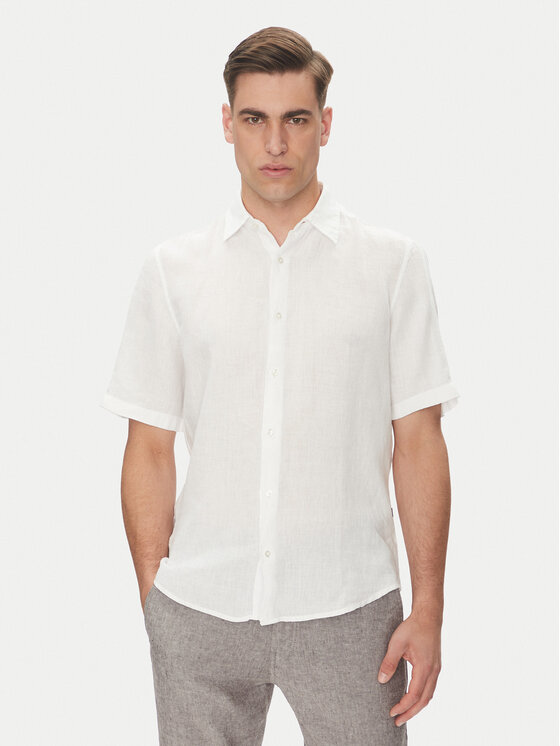 BOSS Риза 50537382 Бял Regular Fit за Мъже цена