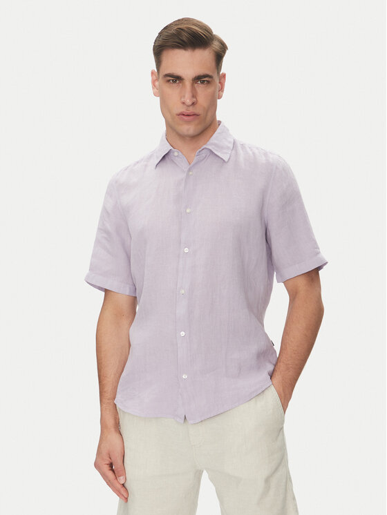 BOSS Риза 50537382 Виолетов Regular Fit за Мъже цена