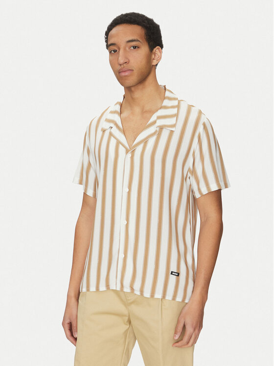 BOSS Риза Beach 50535793 Бежов Regular Fit за Мъже цена