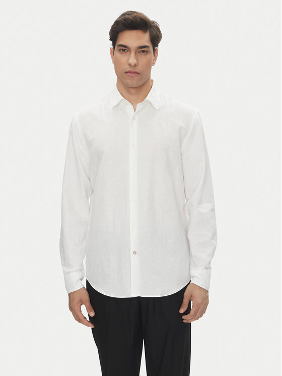 BOSS Риза C-Hal 50539531 Бял Casual Fit за Мъже цена