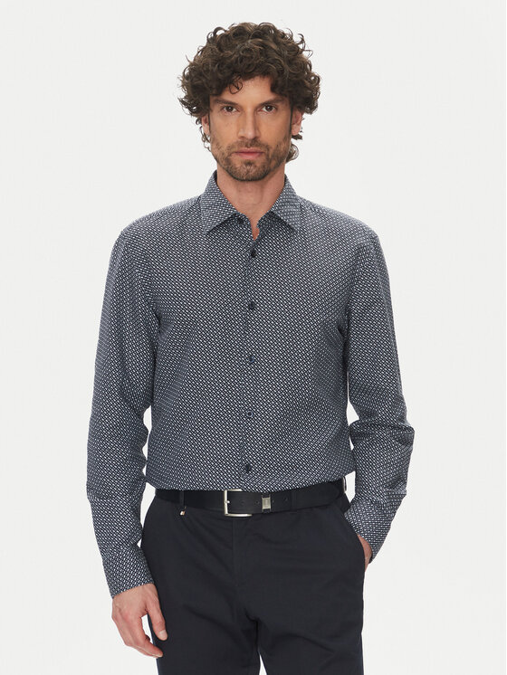 BOSS Риза C-Hal 50539532 Тъмносин Casual Fit за Мъже цена