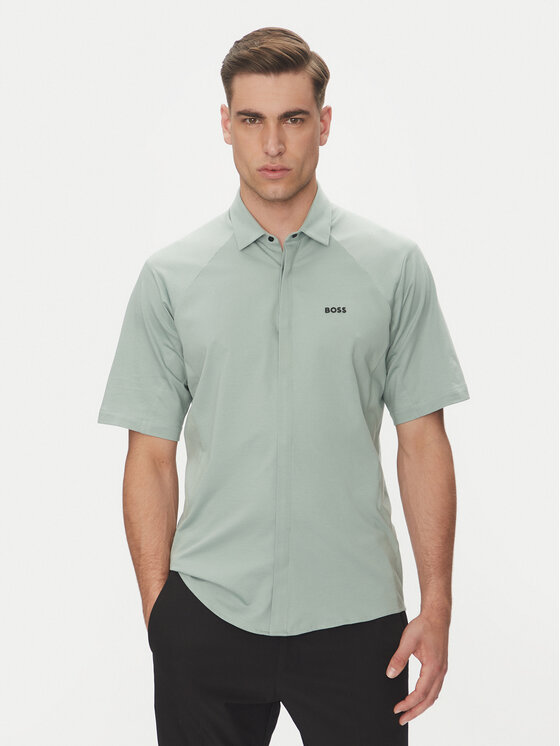 BOSS Риза Excurse 50540196 Зелен Regular Fit за Мъже цена