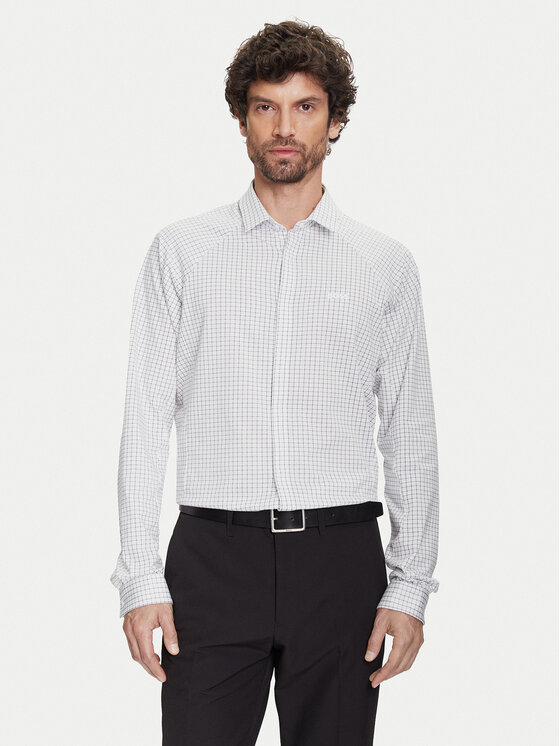 BOSS Риза Excurse 50544843 Бял Regular Fit за Мъже цена