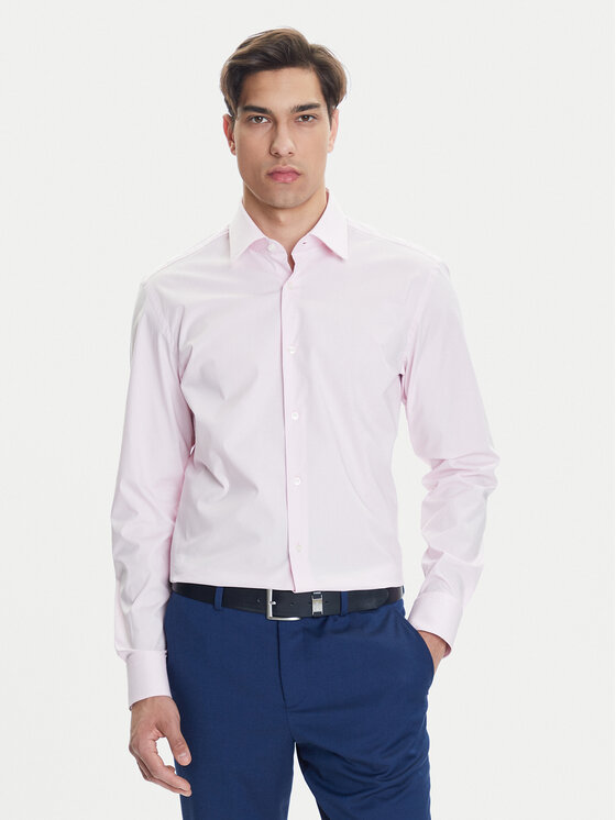 BOSS Риза H-Hank 50469345 Розов Slim Fit за Мъже цена