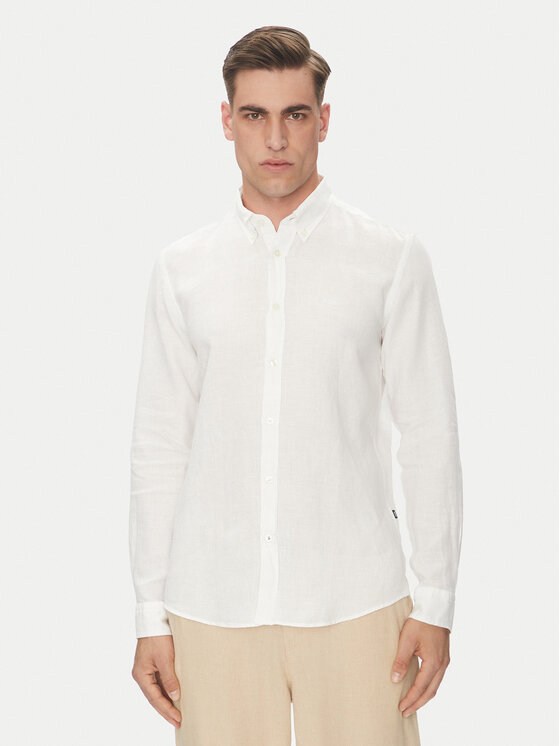 BOSS Риза H-Roan-Bd-E-C1 50520283 Бял Slim Fit за Мъже цена
