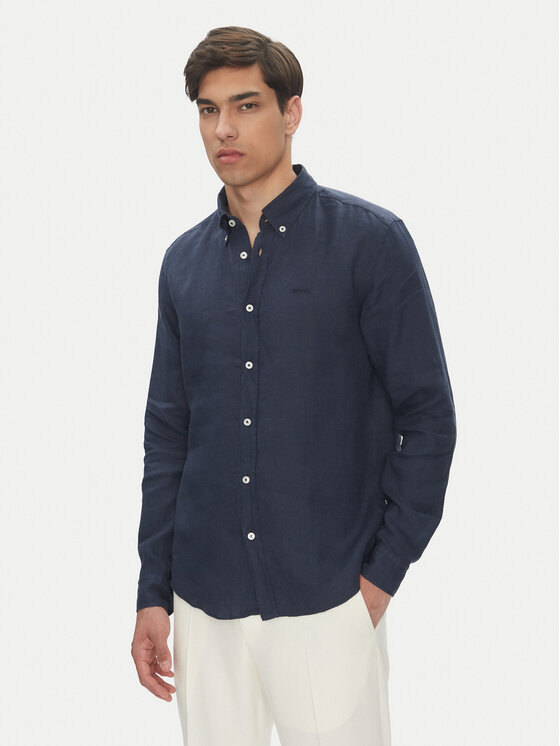 BOSS Риза H-Roan-Bd-E-C1 50520283 Тъмносин Slim Fit за Мъже цена