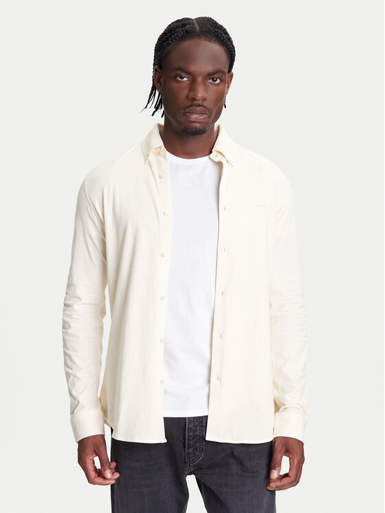 BOSS Риза Myjersey 50543089 Жълт Slim Fit за Мъже цена