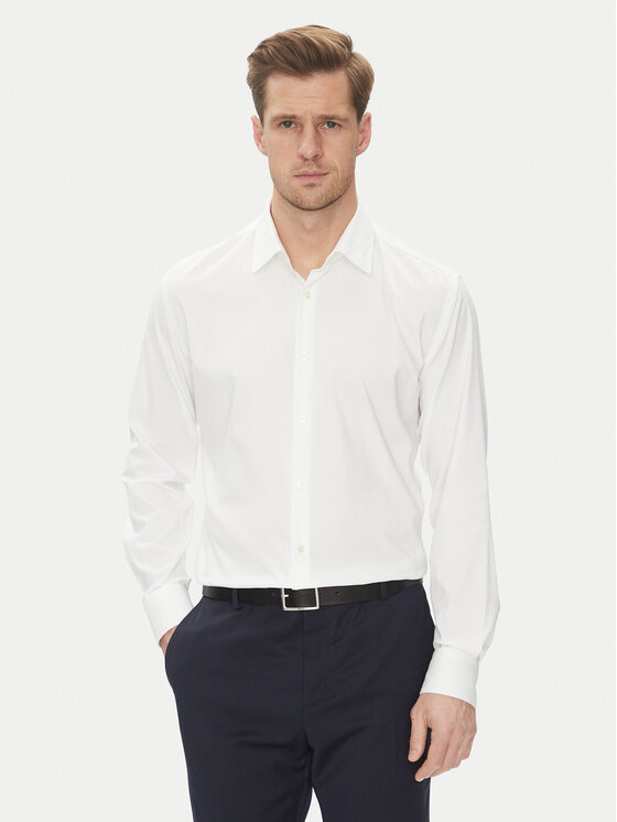 BOSS Риза P-Hank 50503356 Бял Slim Fit за Мъже цена