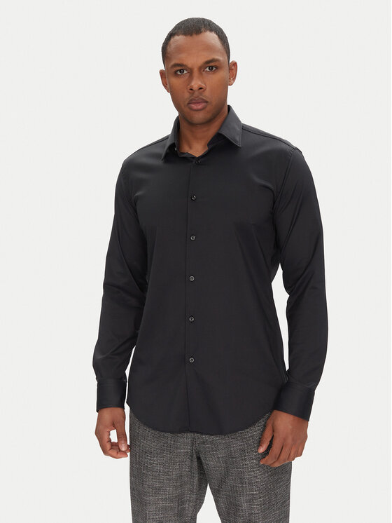 BOSS Риза P-Hank 50503356 Черен Slim Fit за Мъже цена