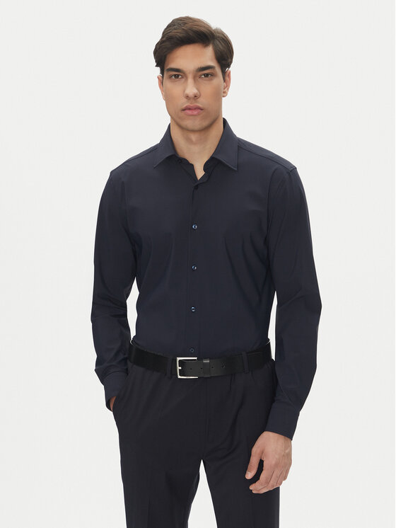 BOSS Риза P-Hank 50539391 Тъмносин Slim Fit за Мъже цена