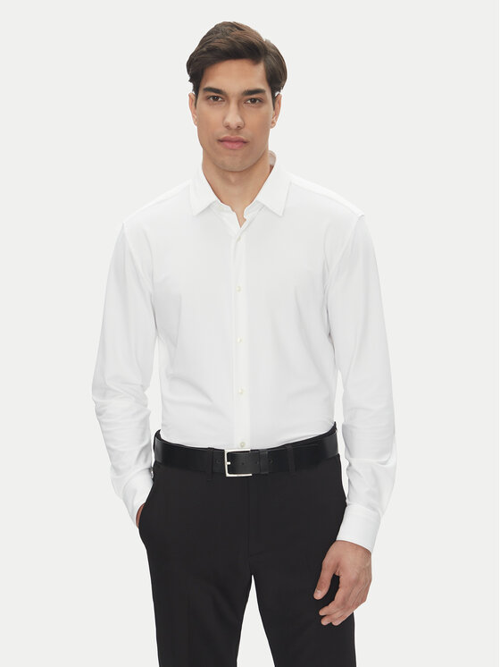 BOSS Риза P-Hank 50539398 Бял Slim Fit за Мъже цена