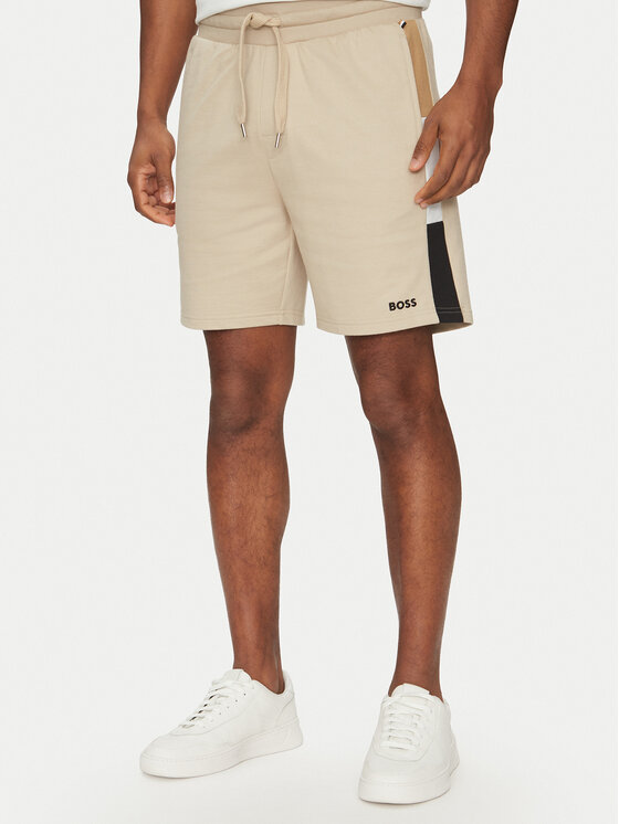 BOSS Спортни шорти Iconic 50540730 Бежов Regular Fit за Мъже цена