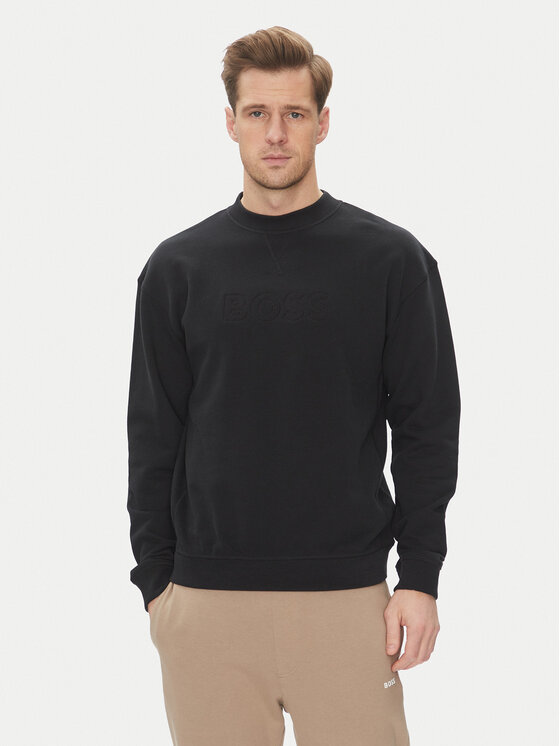 BOSS Суитшърт David Sweatshirt 50540505 Черен Relaxed Fit за Мъже цена