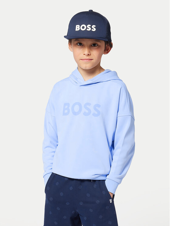 BOSS Суитшърт J52028 S Светлосиньо Loose Fit за Момчета цена