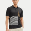 BOSS Тениска с яка и копчета Paddy Striped C1 50539506 Черен Regular Fit за Мъже цена