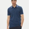BOSS Тениска с яка и копчета Passertip 50507699 Син Slim Fit за Мъже цена