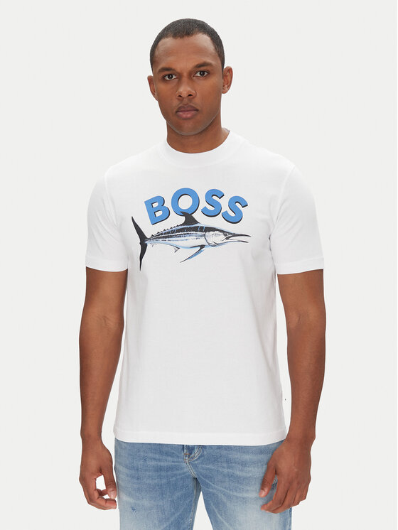 BOSS Тишърт Bossfish 50539196 Екрю Regular Fit за Мъже цена
