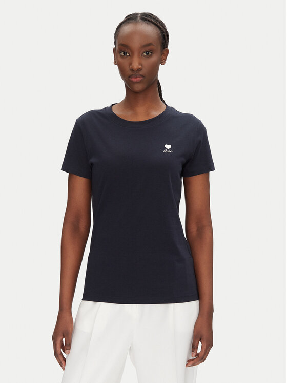 BOSS Тишърт C_Esogo_3 50545288 Тъмносин Regular Fit за Жени цена