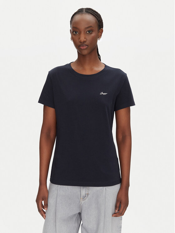 BOSS Тишърт C_Esogo_Hw 50554015 Тъмносин Regular Fit за Жени цена