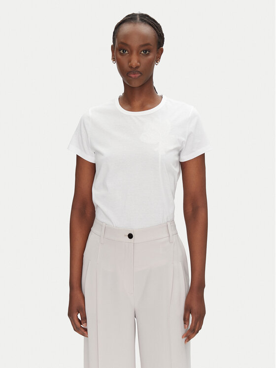 BOSS Тишърт Eventsa7 50537598 Бял Regular Fit цвят на ниска цена