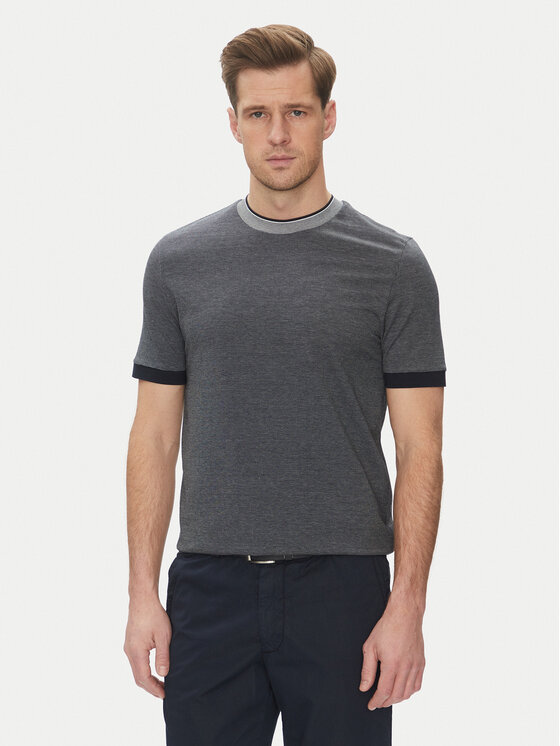 BOSS Тишърт H-Tessler 145 50536847 Тъмносин Slim Fit за Мъже цена