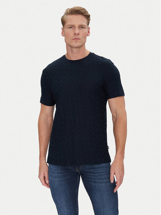 BOSS Тишърт H-Thompson 80 50537131 Тъмносин Regular Fit за Мъже цена