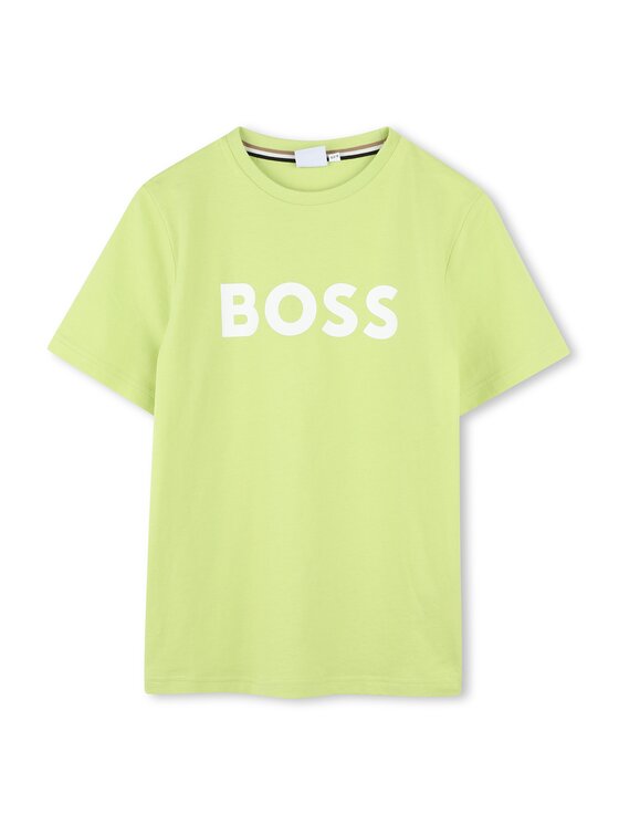 BOSS Тишърт J52030 D Зелен Regular Fit за Момчета цена