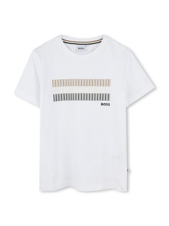 BOSS Тишърт J52035 D Бял Slim Fit за Момчета цена