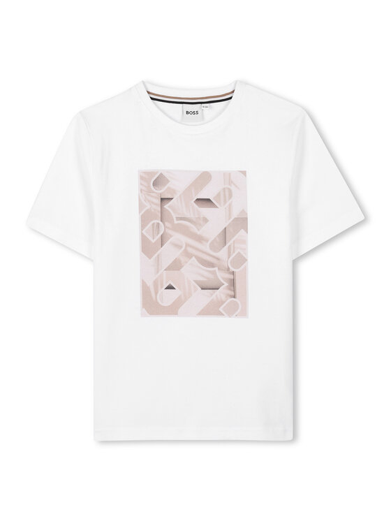 BOSS Тишърт J52036 S Бял Regular Fit за Момчета цена