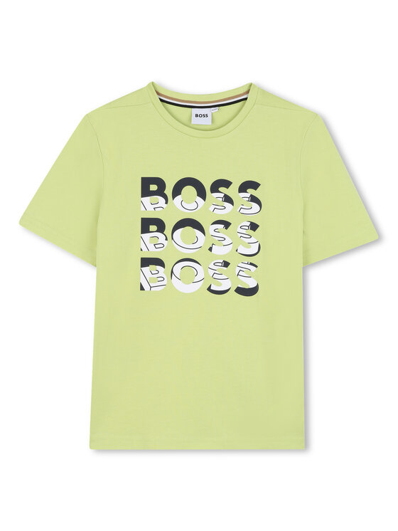 BOSS Тишърт J52038 D Зелен Regular Fit за Момчета цена