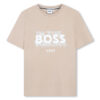 BOSS Тишърт J52046 S Бежов Regular Fit цвят на ниска цена