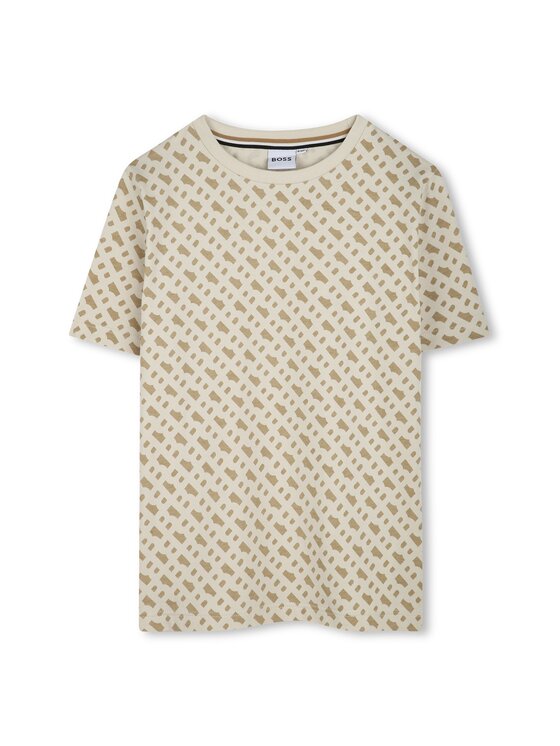 BOSS Тишърт J52047 D Бежов Slim Fit за Момчета цена