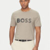 BOSS Тишърт Tape Logo 50530990 Бежов Regular Fit цвят на ниска цена