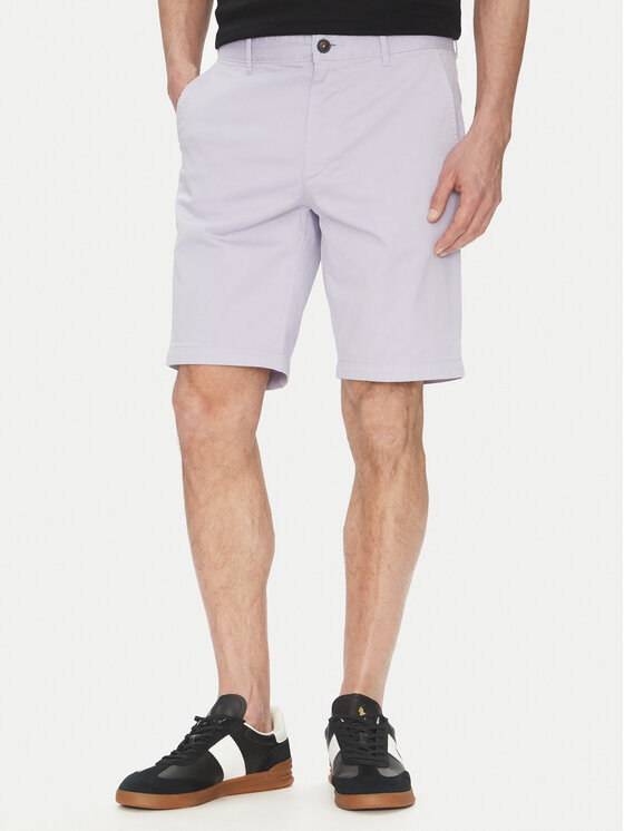 BOSS Шорти от плат Chino-Slim-Shorts 50536723 Виолетов Regular Fit за Мъже цена