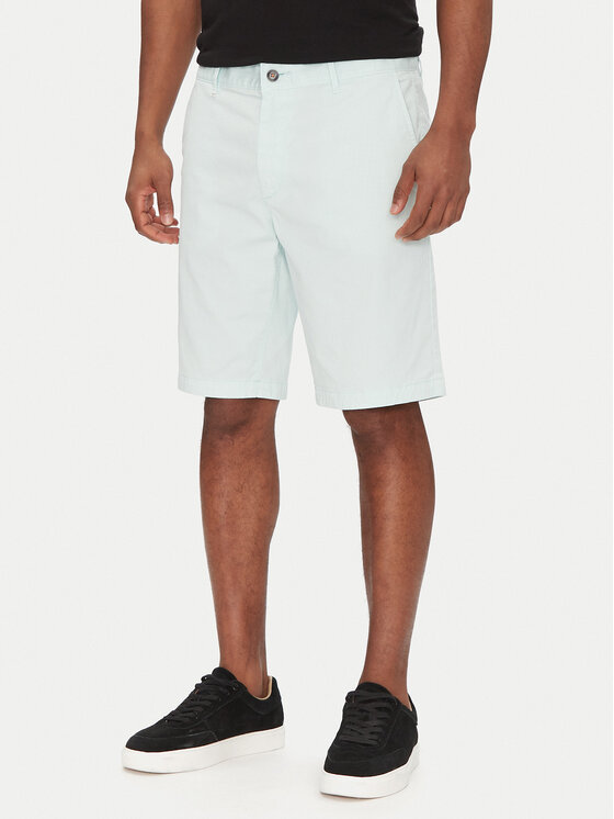 BOSS Шорти от плат Chino-Slim-Shorts 50536723 Светлосиньо Regular Fit за Мъже цена