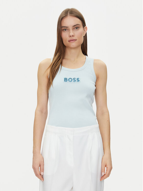 BOSS топ C-Ematite 50536985 Светлосиньо Slim Fit за Жени цена