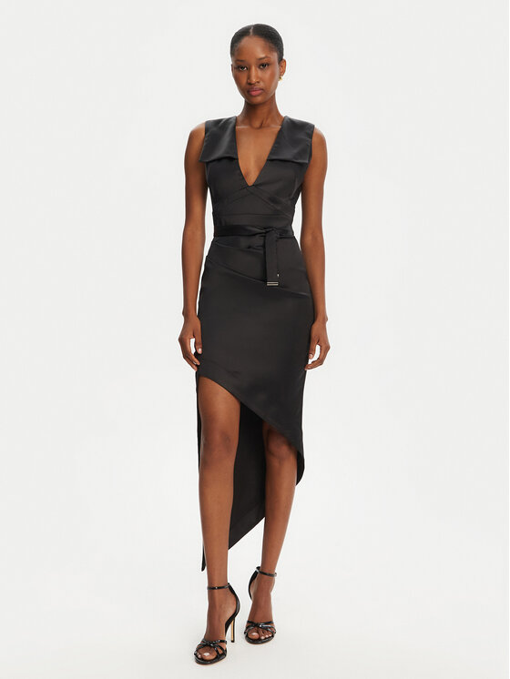 Babylon Коктейлна рокля E00741 Черен Slim Fit за Жени цена