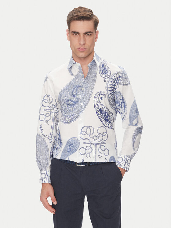 Baldessarini Риза B3 56017.3719 Бял Regular Fit за Мъже цена